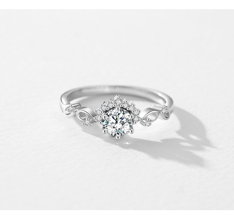 Anillo Zirconia Plata Ley 925 promesa compromiso boda