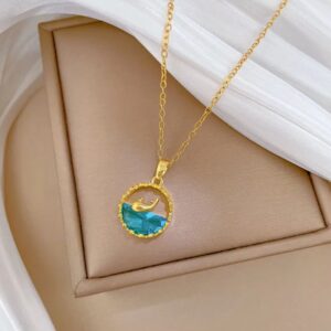 Collar ballena en oceano acero inoxidable.