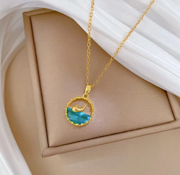 Collar ballena en oceano acero inoxidable.