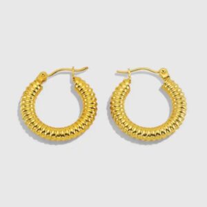 Aretes arracadas de moda acero inoxidable.
