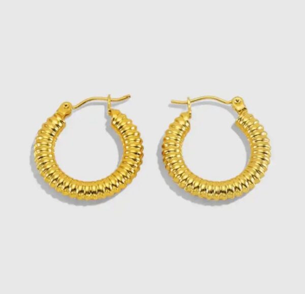 Aretes arracadas de moda acero inoxidable.